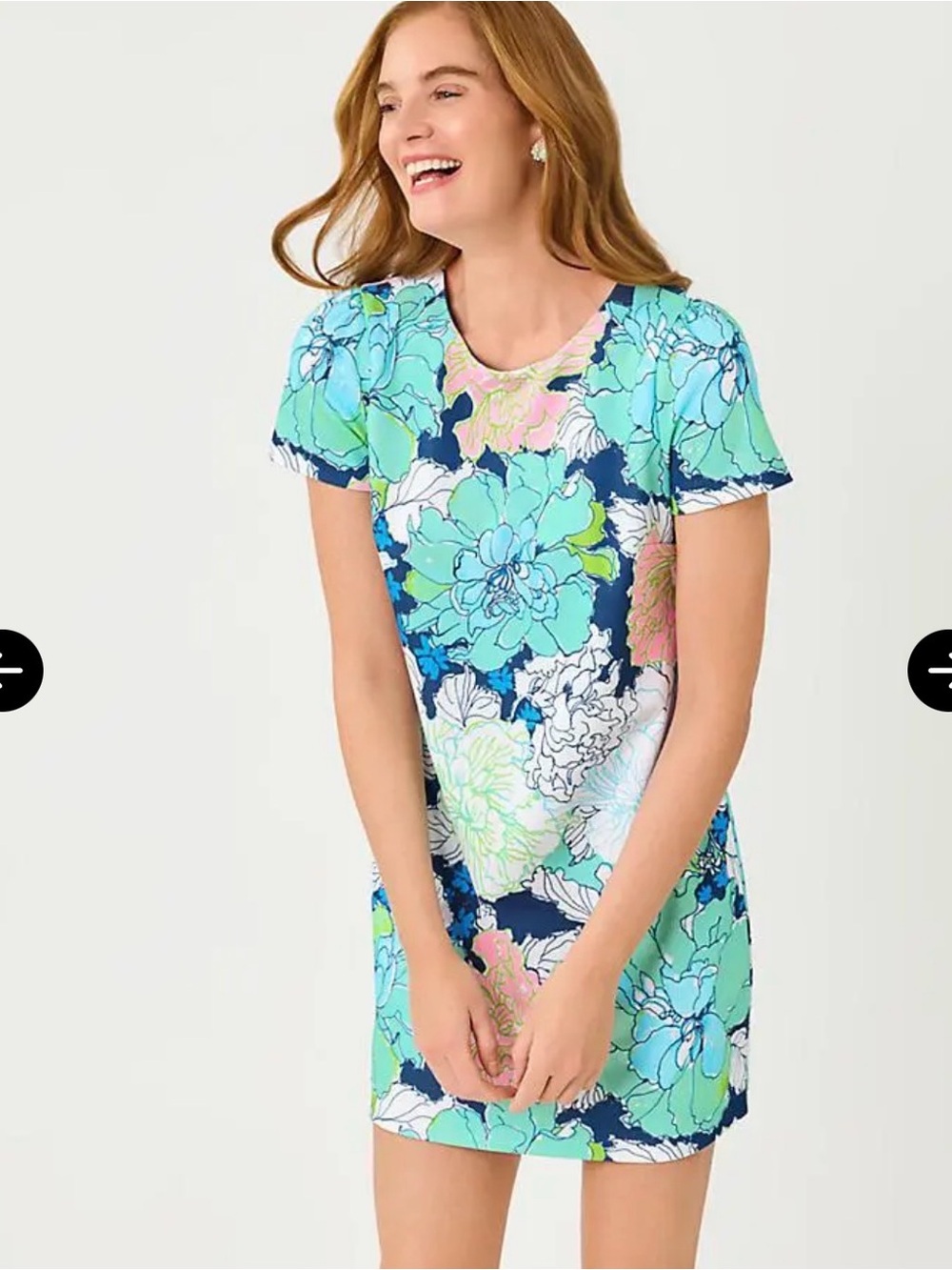 Lilly Pulitzer Aqua Multi Floral Tunic